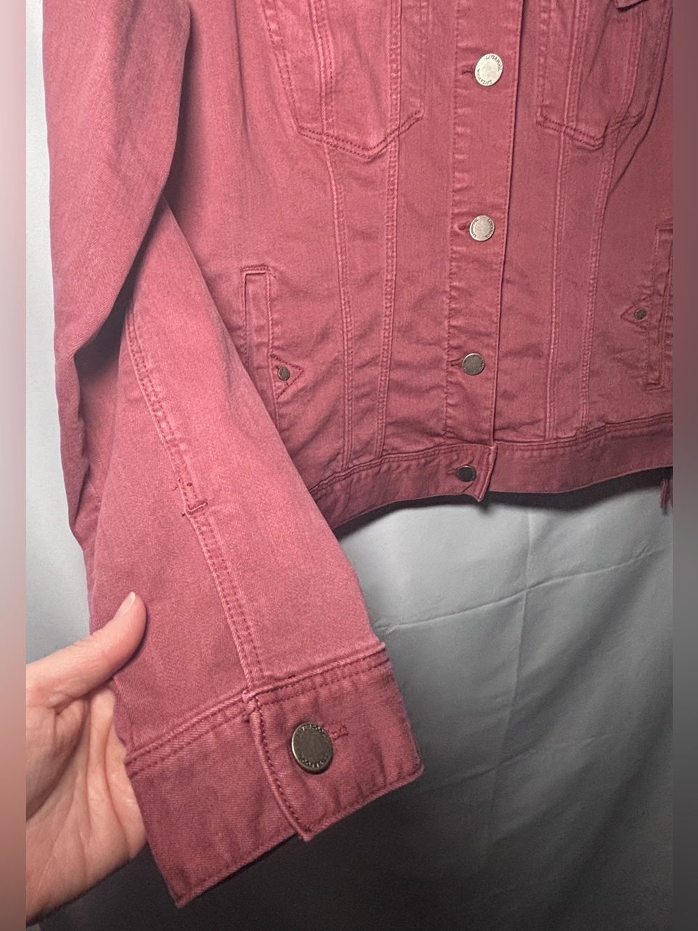 Liverpool Denim Jacket in Raspberry Jam - Picture 8 of 16